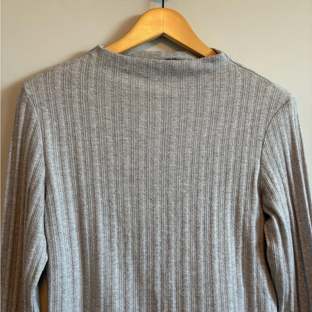 Mango Ribbed Mock Neck Top | Size XL - Picture 4 of 6